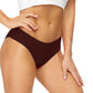 Period Swimwear Menstrual Leakproof Bikini Bottoms Low Waisted Swim Bottoms-Brown