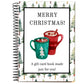 38-Sheets Christmas Gift Card Book Coil Bound Holiday Card Holder