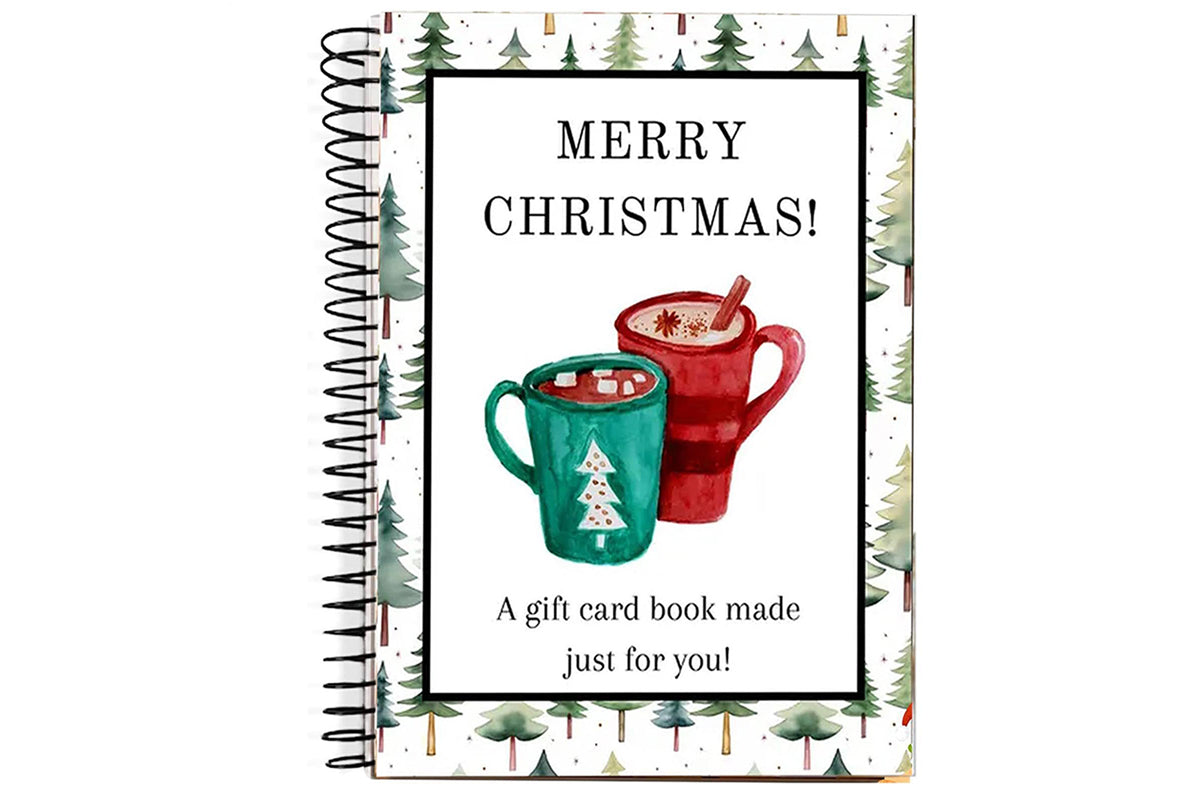 38-Sheets Christmas Gift Card Book Coil Bound Holiday Card Holder
