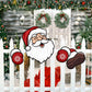 Outdoor Christmas Fence Peeker Decoration Santa Claus Xmas Garden Fence Sign