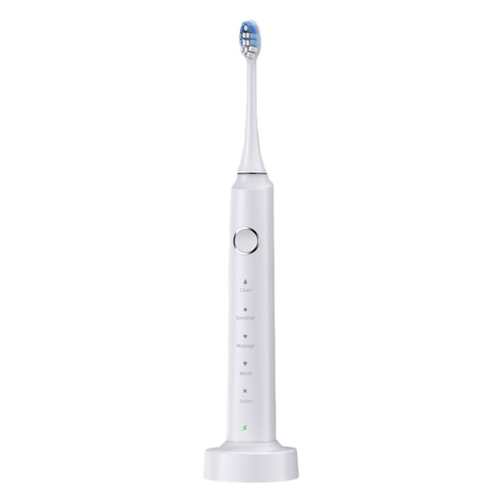 Electric Toothbrush Wireless Charging with 5 Modes 6 Brush Heads and Smart Timer