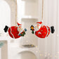 Resin Christmas Tree Ornaments 6 Pack Santa Snowman Stocking Sleigh Holiday Hanging Decorations