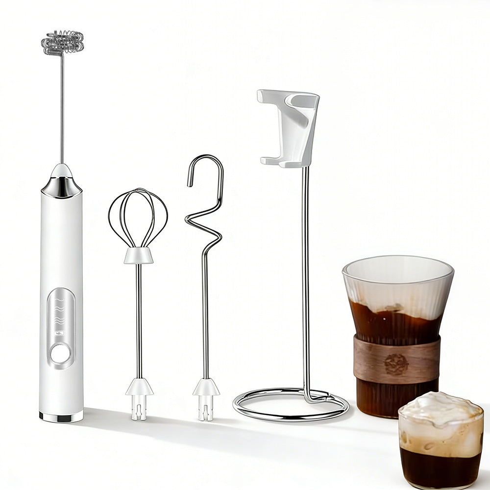 3 in 1 Milk Frother Electric Coffee Stirrers for Coffee Latte Oat Milk