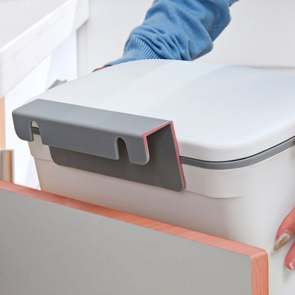 9L Kitchen Wall-Mounted Trash Can with Sliding Lid Seamless Sticker