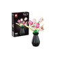 Tulip And Rose Building Blocks Set With Vase For Home Decoration