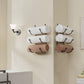 3-Tier Iron Wall-Mounted Bathroom Towel Rack for Vertical Storage