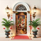 180x90CM Santa Claus Door Cover Christmas Background Cloth Hanging