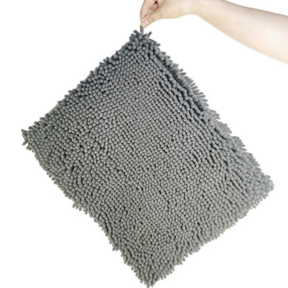 Extra Soft Absorbent Bathroom Rug Machine Washable Bath Mat for Bathroom Floor-Grey