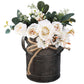 Vintage Metal Bucket Iron Decorative Flower Vase Without Words