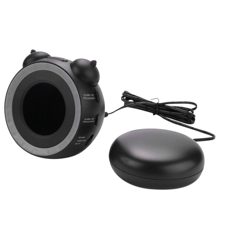 Loud Vibrating Alarm Clock with Extra Bed Shaker for Heavy Sleepers