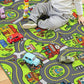 Car Track Play Mat Educational City Road Rug Non Slip Floor Playmat