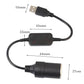 5V to 12V Step-Up Power Cable USB to Car Cigarette Lighter Converter for Dash Cams