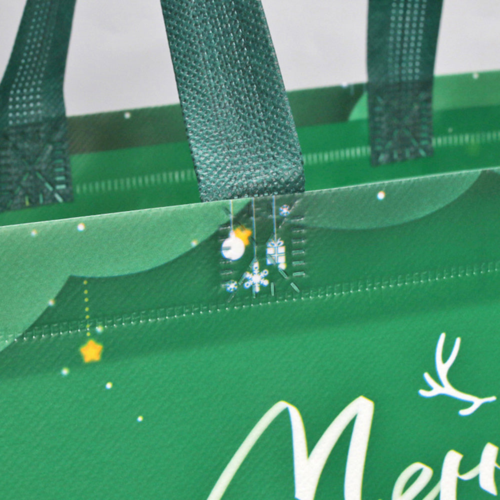 12 Pack Christmas Gift Bags Large Reusable Tote Bags Xmas Party Favors