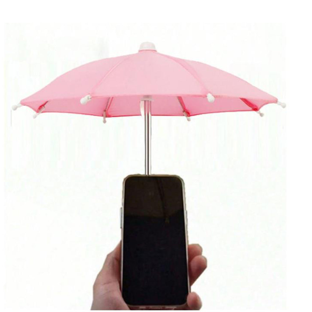 Mini Adjustable Sun Shade Phone Umbrella with Suction Cup Stand