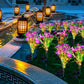 4Pcs Solar Garden Flowers Stake Light