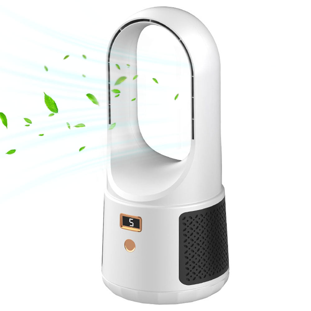 14.6x33CM Household Desk Turbo Bladeless Electric Fan Portable Rechargeable Bladeless Table Fan