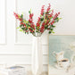 3Pcs 67cm Christmas Red Berry Holly Branch Pine Cone Artificial Flower Xmas Decor