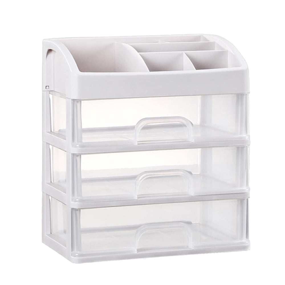 Clear 3 Tiers Cosmetic Storage Drawers