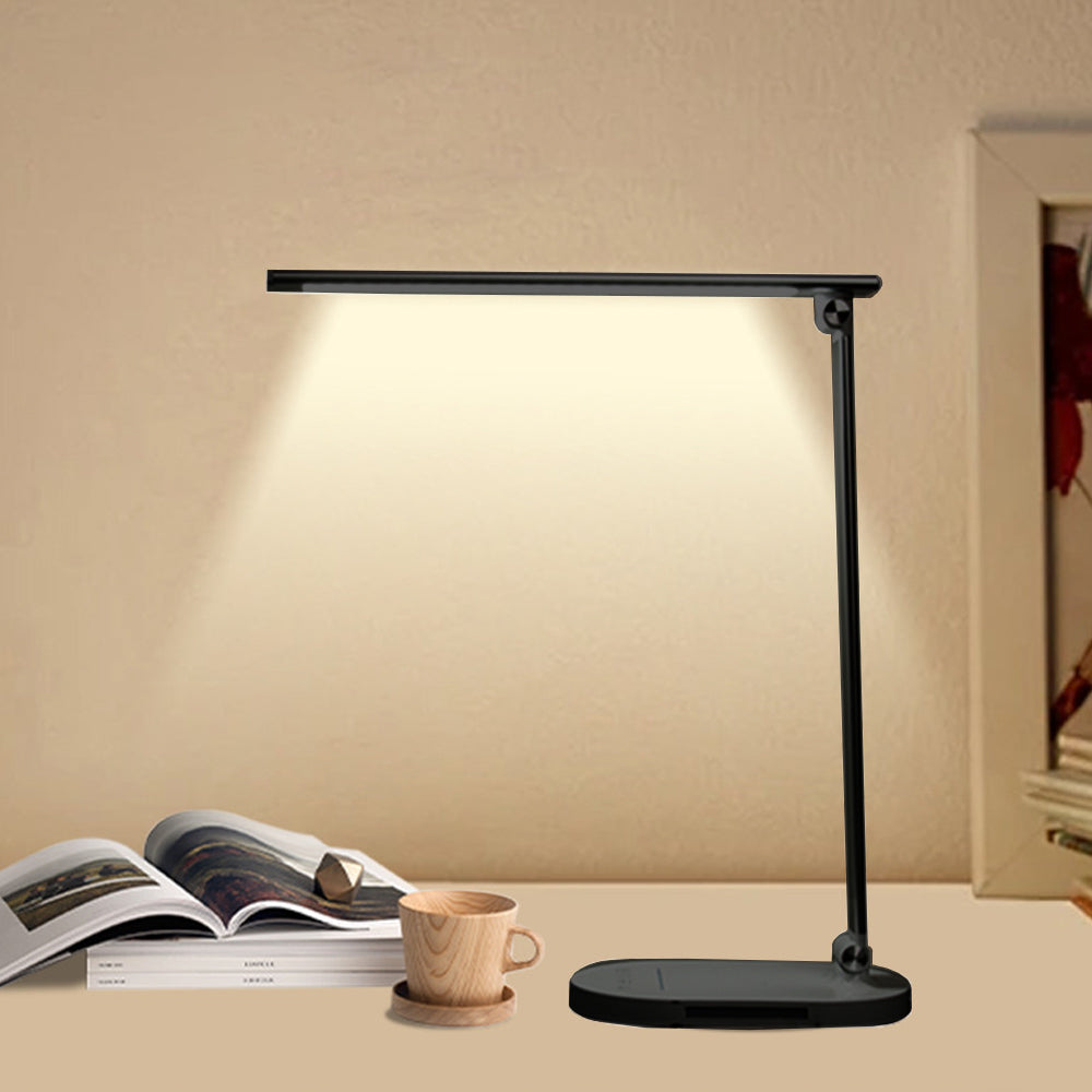 LED Eye-Caring Foldable Touch Control Reading Lamp with USB Ports