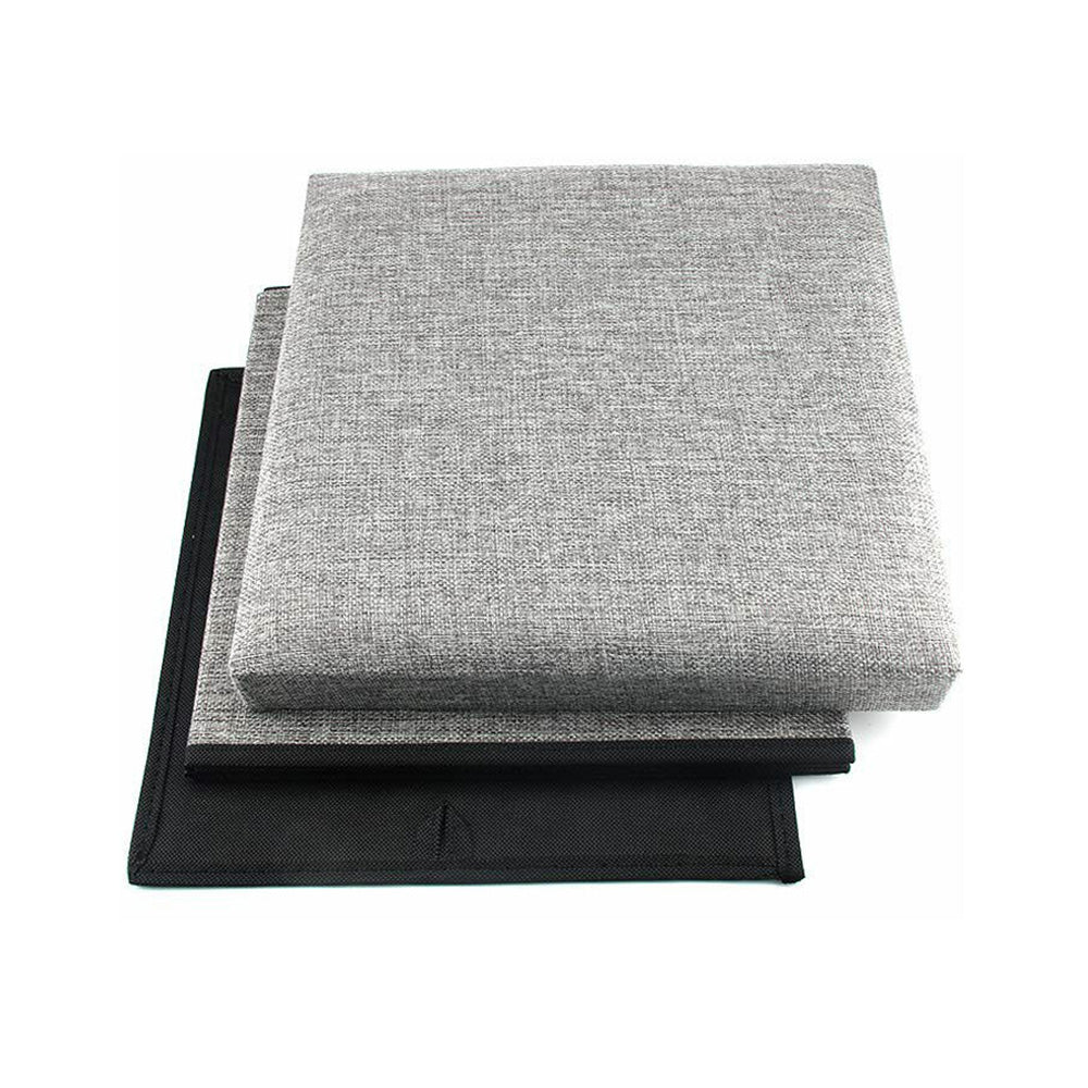 Foldable Storage Ottoman Shoe Bench with Thick Foam Lid-Grey