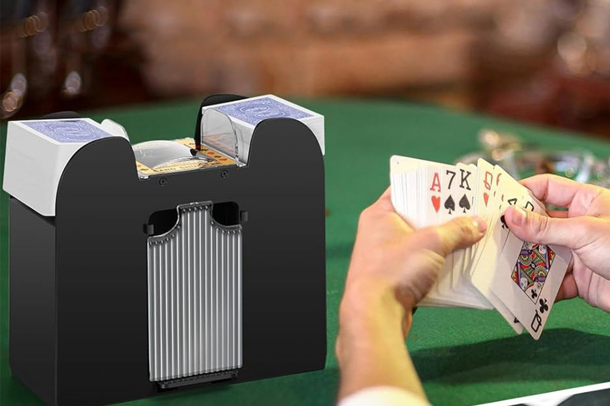 6 Deck Automatic Electric Card Shuffler Battery Operated