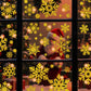 Christmas Window Clings Snowflakes Static Stickers Gold Silver for Holiday Decorations