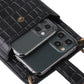 3-in-1 Wallet Card Holder PU Leather Crossbody Phone Bag Phone Purse with Mirror