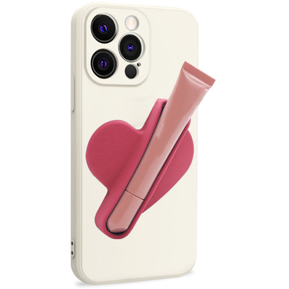 2Pcs Holder for Rhode Skin Lip Lipstick Holder for Phone Case Peel and Stick Silicone Cover