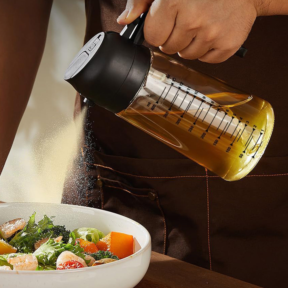 Oil Sprayer Bottle 470ml Glass for Cooking Olive Oil Dispenser Kitchen Gadgets