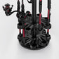 Rotating Fishing Rod Holder with Wheels Holds Up to 16 Poles Fishing Rod Rack for Home Tackle Shop
