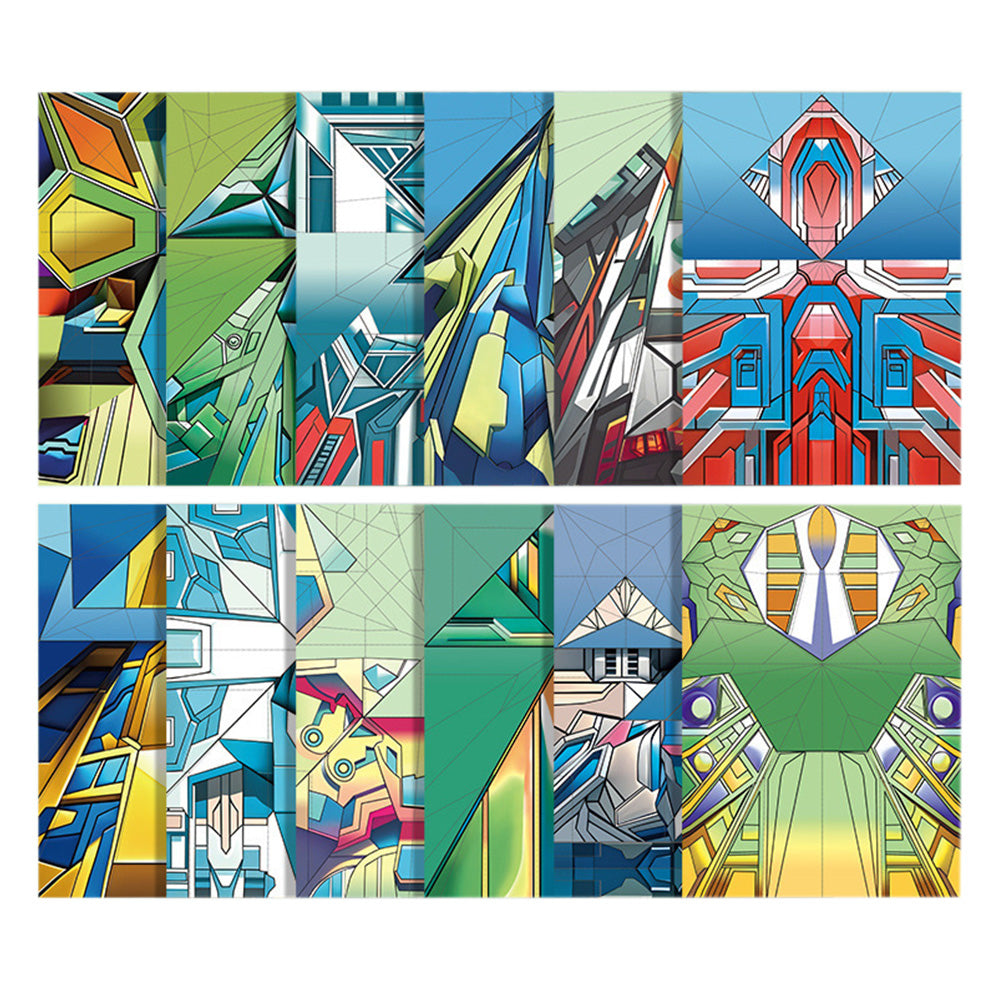 2 Set 3D Origami Paper Airplane Kit 12 Designs 36 Sheets