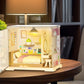 DIY Miniature Dollhouse Kit 3D Puzzle Dollhouse Toy with Dust Cover and Light