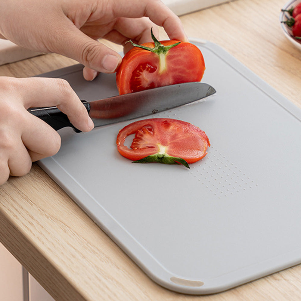 3 PCS Plastic Cutting Board Set with Hanging Loop Non Slip PP Chopping Board for Home