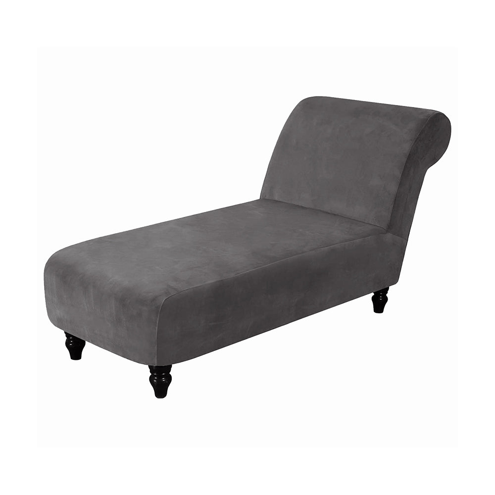 Velvet Armless Lounge Chaise Slipcover Stretch Chaise Couch Cover