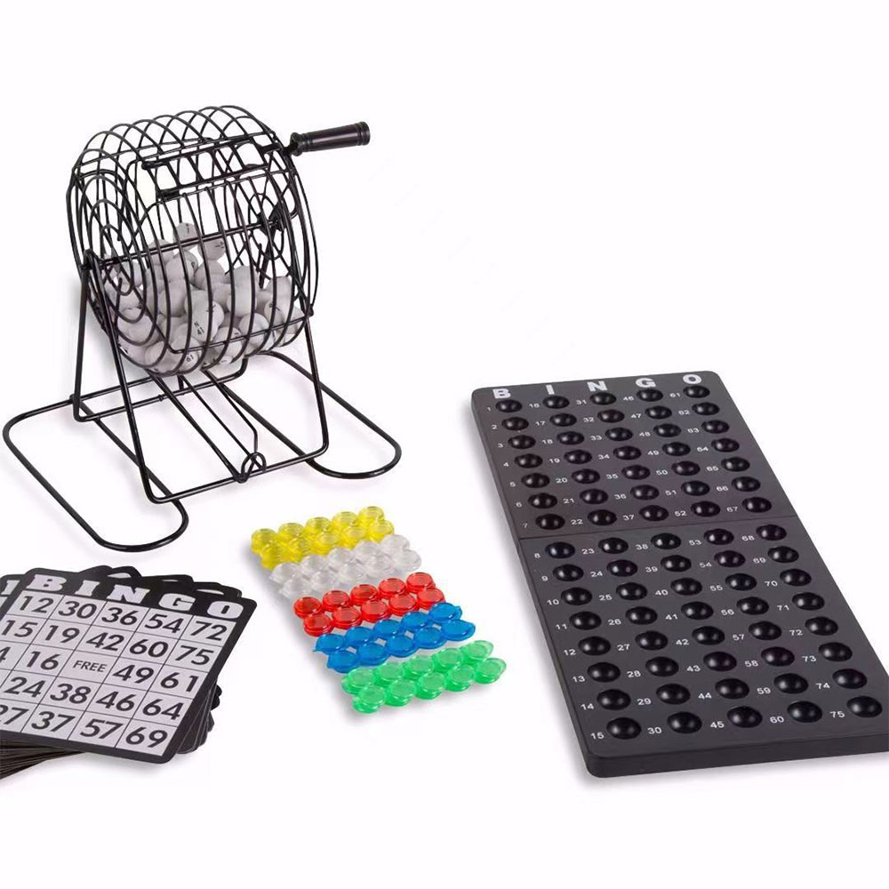 2Pcs Metal Bingo Game Machine with Bingo Cards
