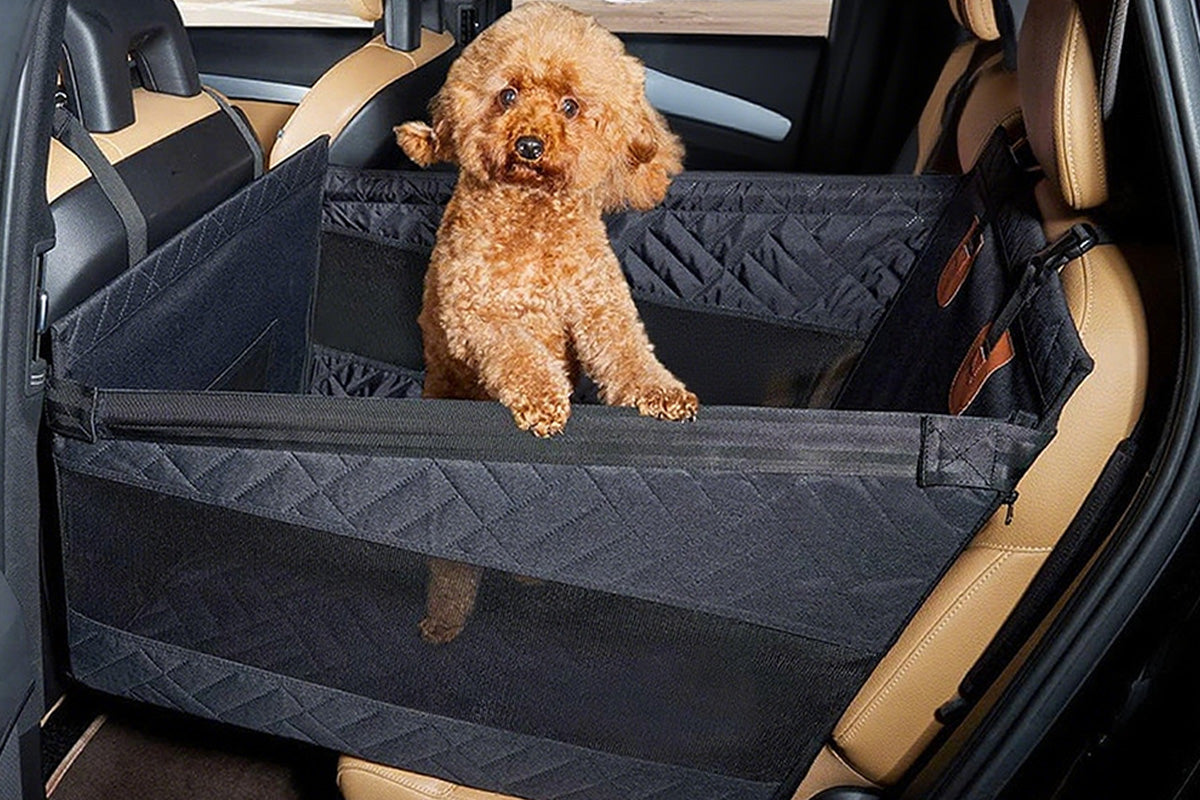 Large Dog Seat With Hard Bottom Back Seat Extender For Car