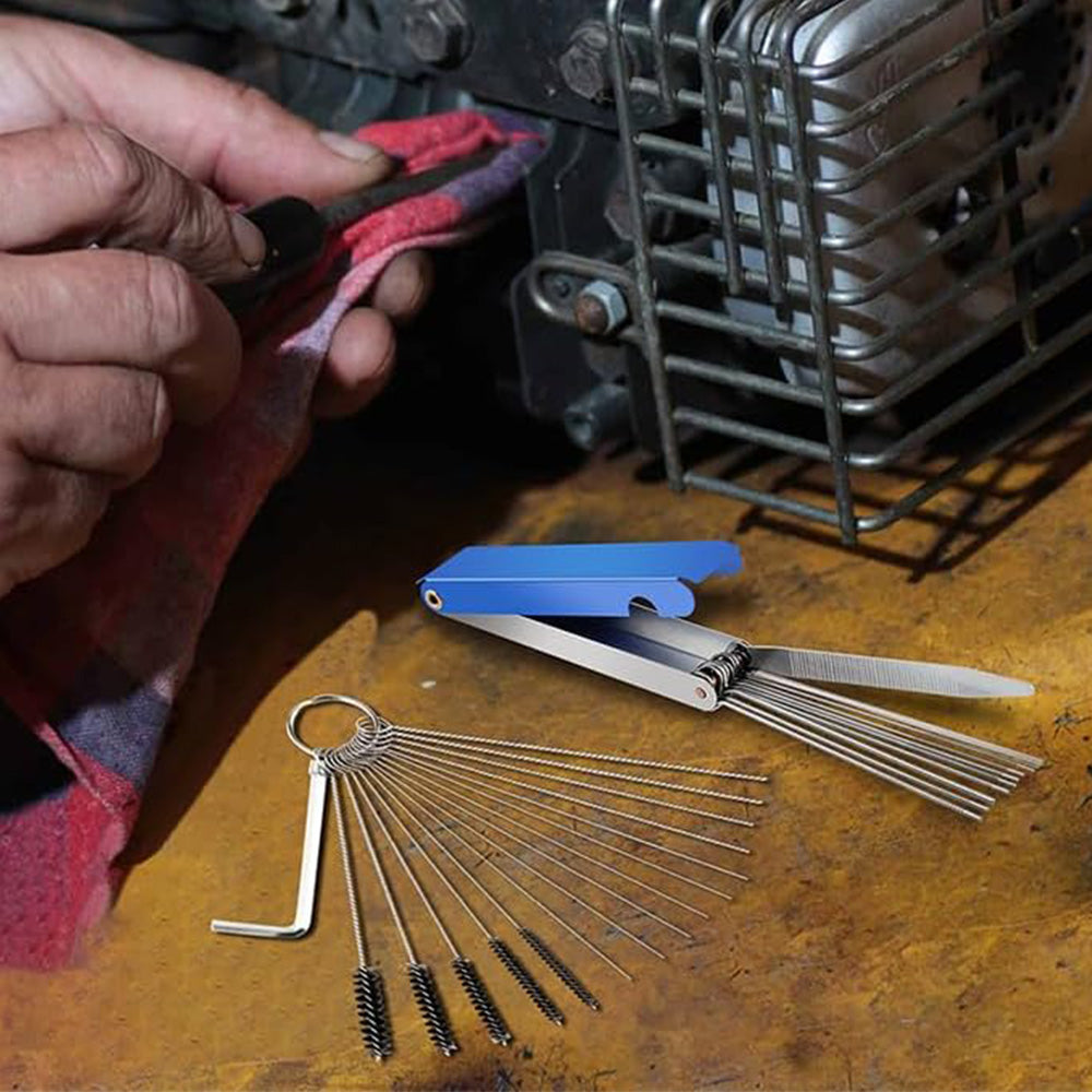 Carburetor Cleaning Brush Kit with 13 Wires Set and Multiple Sizes for Different Cleaning Needs
