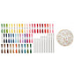 Mini Wood Composite Knitting Loom Darning Mushroom and 50 Color Thread Kit