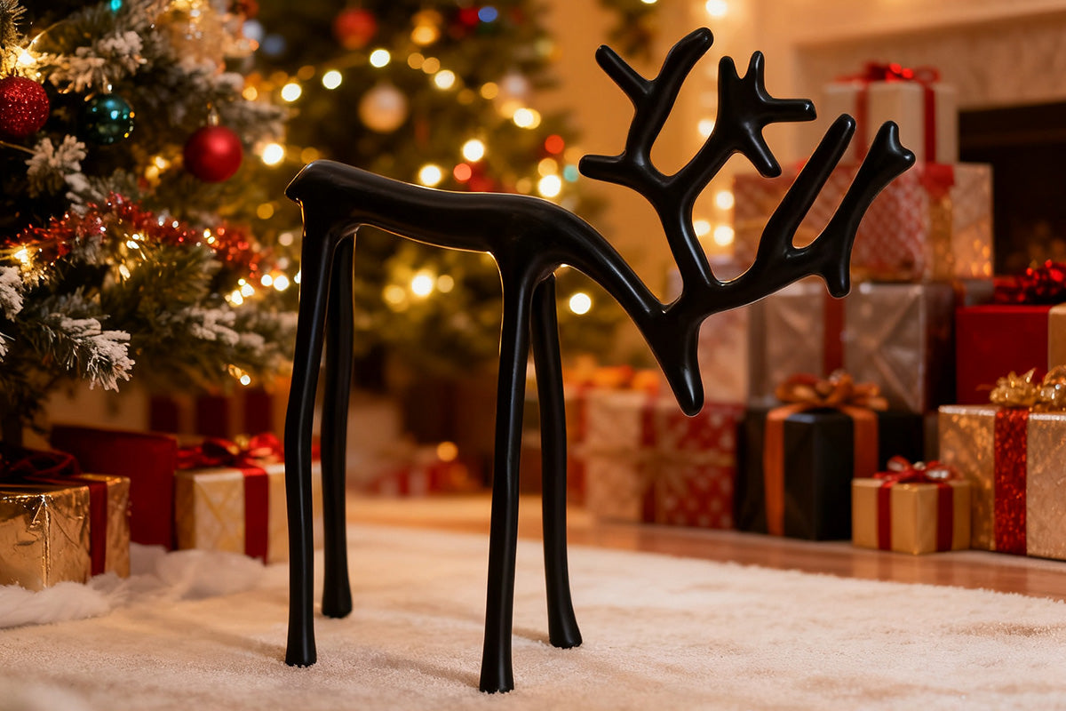Christmas Reindeer Figurines Centerpieces Reindeer Decor for Coffee Table Fireplace