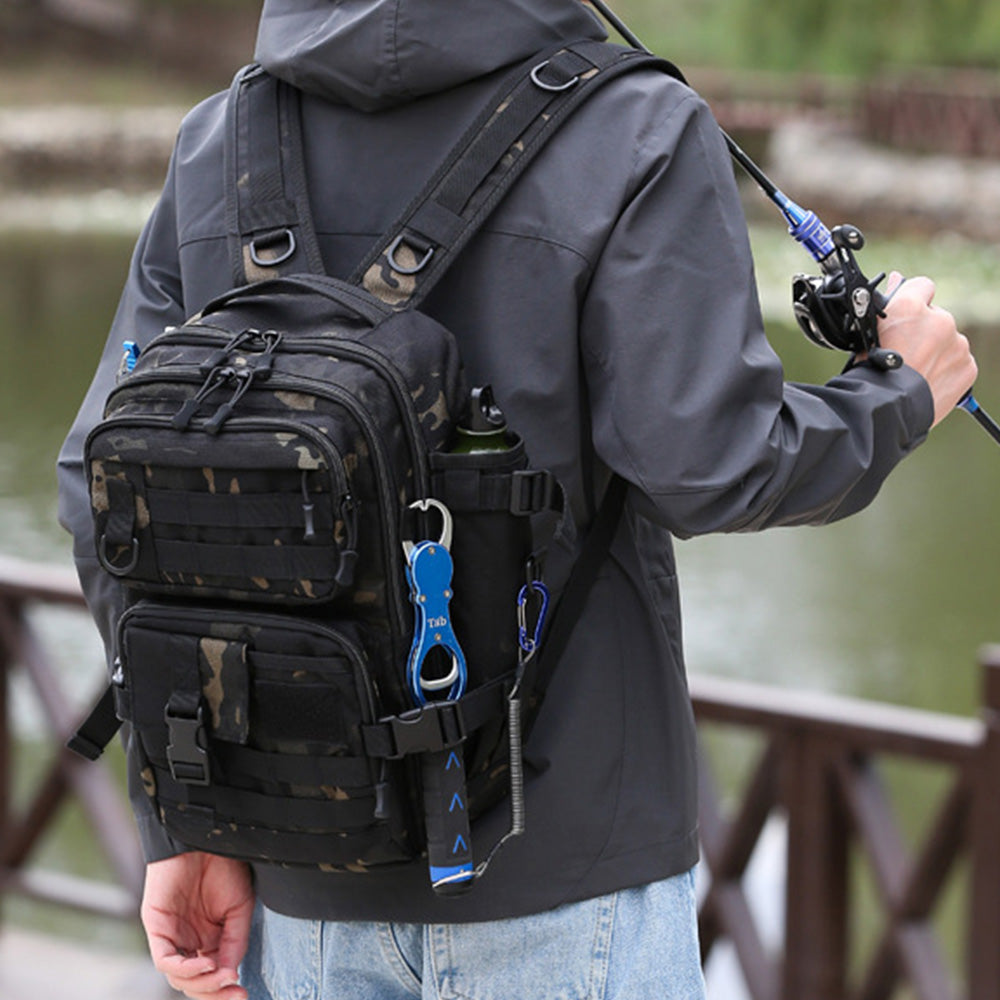 Tactical Backpack Outdoor Fishing Bag with Camouflage