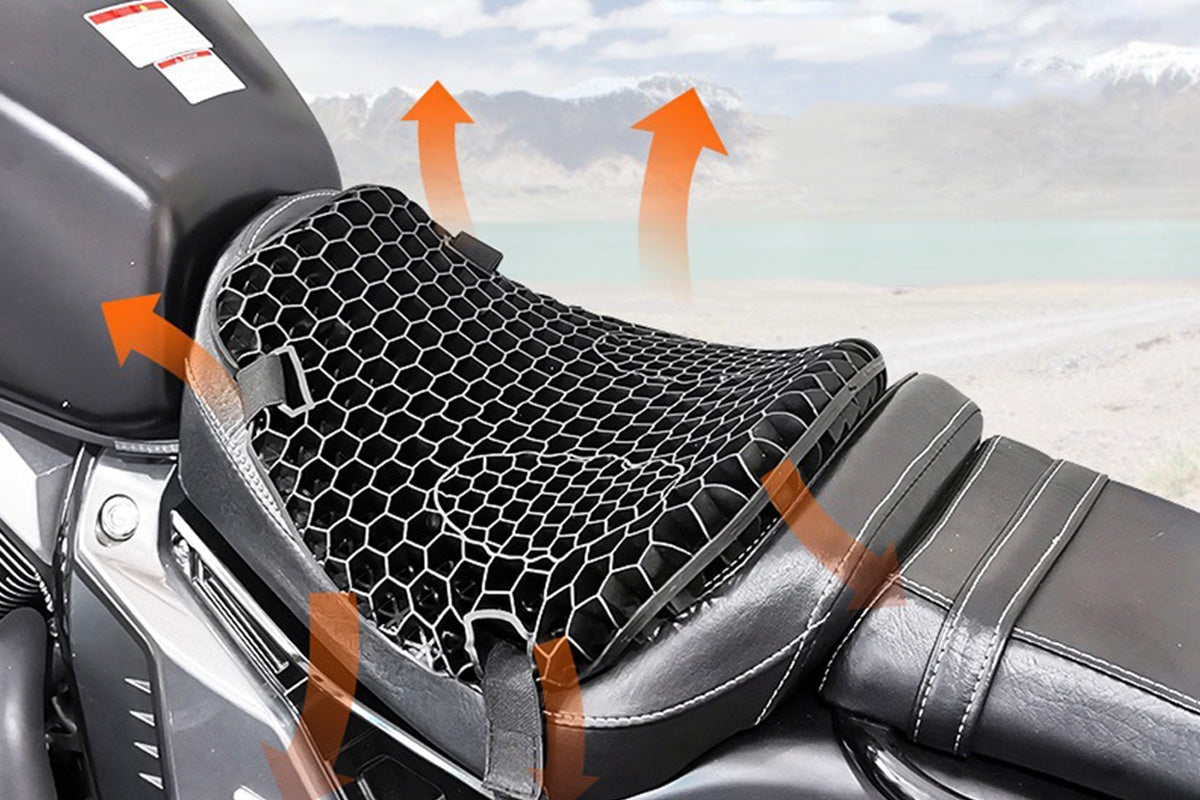 Motorcycle Gel Seat Cushion for Long Rides
