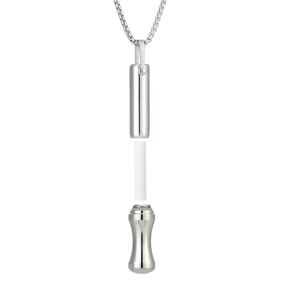 Breathlace Necklace Stainless Steel Quit Smoking Anti-Vaping Breathing Pendant Necklace
