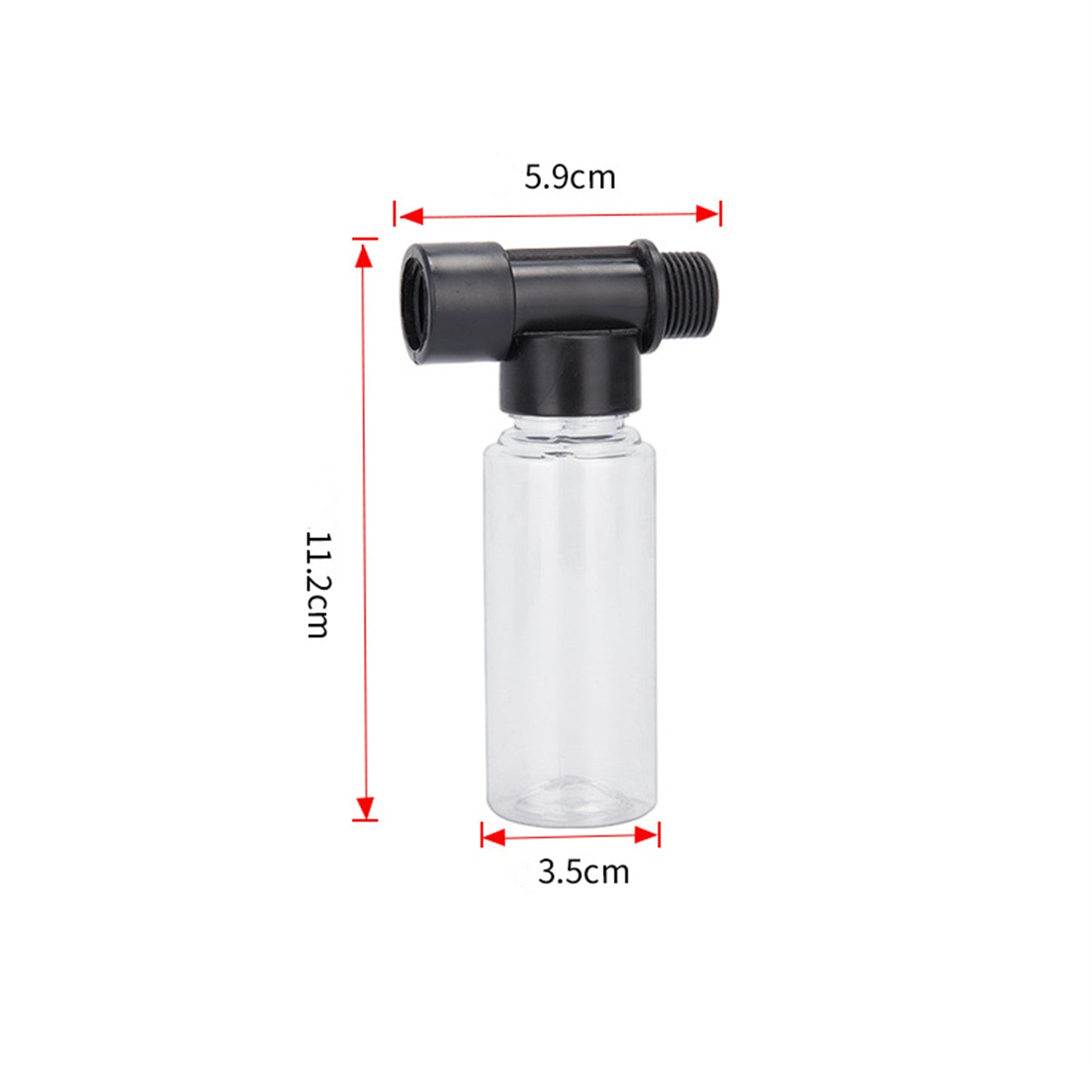 2Pcs 50mL Tee Bubble Bottle High-Pressure Power Car Washer Spray Nozzle Gun Bottle Accessory