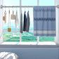 Adjustable Bathroom Curtain Rail Extendable Hanging Pole