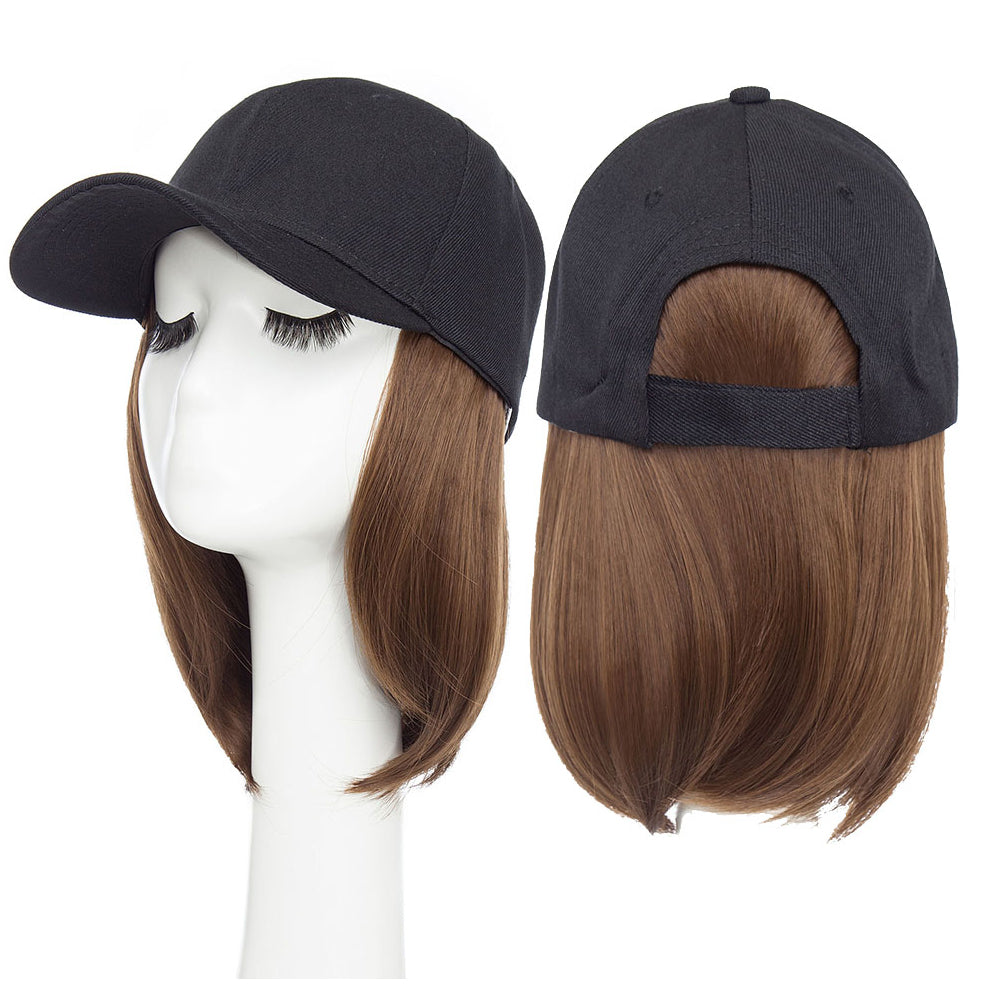 Adjustable Wig Hat Baseball Cap Short Hair Fashion Women Hat Sun Visor Cap