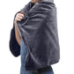 USB Heated Shawl Blanket Flannel Wrap with Detachable Heating Pad