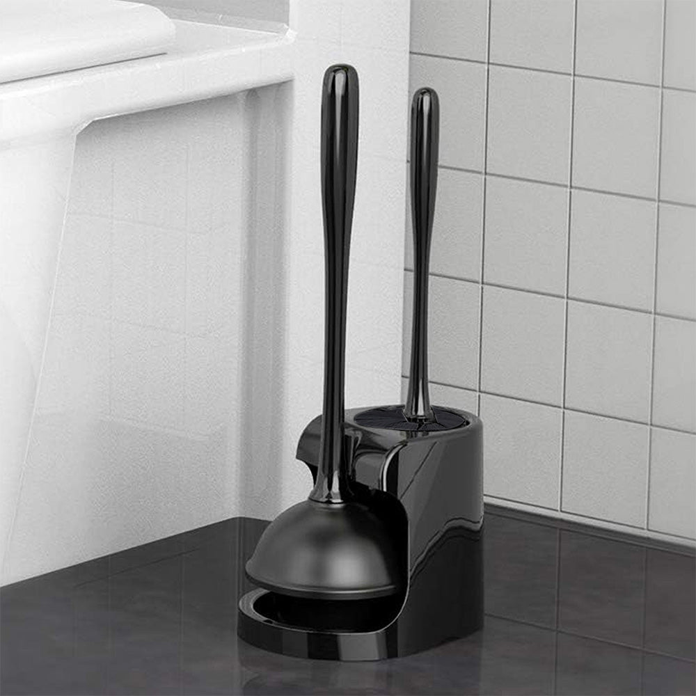 2 in 1 Toilet Plunger and Brush Set Extended Handle Plunger Bathroom Accessories