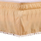 Pompom Fringe Bed Skirt Ruffle Valance Elastic Bed Wrap Around