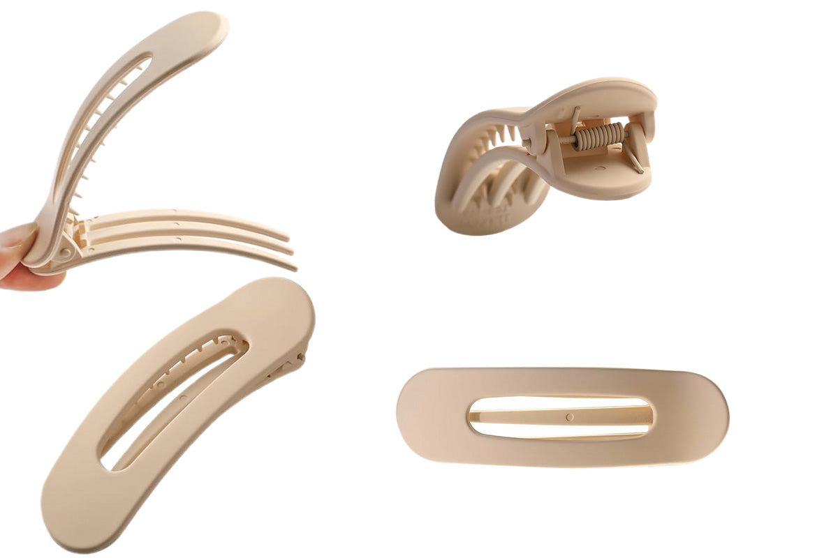 4 PCS Flat Claw Clips for Women Girls Large Lay Flat Hair Clips Strong Hold Non-Slip for Thick Thin Hair