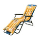Floral Printed Lounger Chair Cushion with Anti-slip Ties